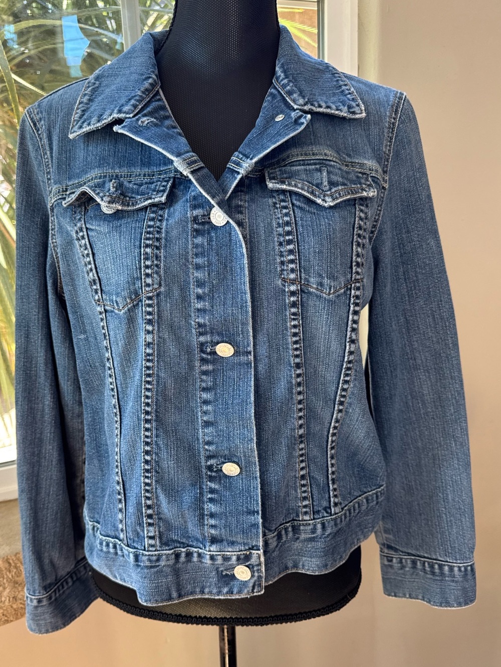 Vintage GAP Blue Denim Retro Jean Jacket Women's Size Large